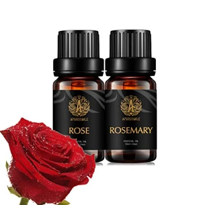Afbeelding van Aromatherapie Rose Essentiële Olie Set voor Diffuser, 2X10ml 100% Pure Rozemarijn Oliën Kit Luchtbevochtiger Rozemarijn, Olieën, Kit,