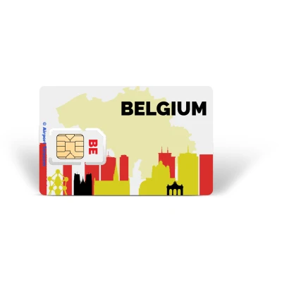 Afbeelding van eSIM België Unlimited 30 Dagen Data Prepaid Met Snel 4G/5G Internet En Bellen Op Reis In Europa Airport Telecom