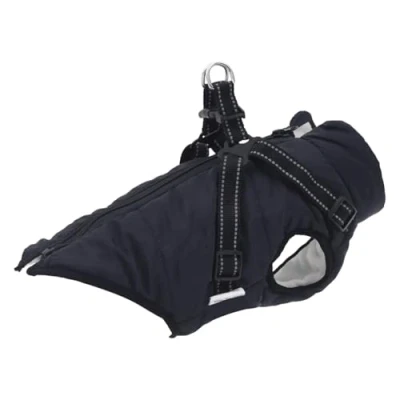 Afbeelding van vidaXL Hondenjas met harnas waterdicht reflecterend marineblauw L