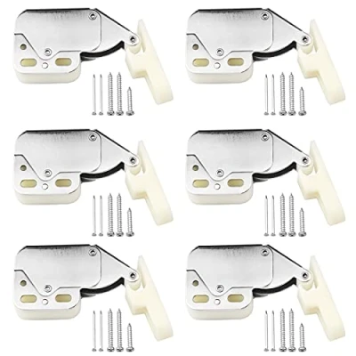Afbeelding van Aallo 6 Stks Touch Catch Latch Mini Automatische Lente met Schroeven voor Druk om Kastdeuren te openen