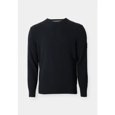Afbeelding van Marc O&#039;Polo Travel Collection Crewneck Special WITH Badge Trui, Heren, Maat: Small, Deep night blue