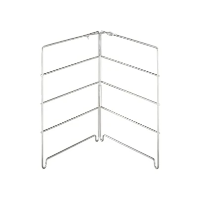 Afbeelding van Frame voor 4 pizzaborden 26 x 25 cm, H: cm roestvrij staal tot Ø 28 afstand tussen de niveaus: 5,5 inklapbare vergrendelbar