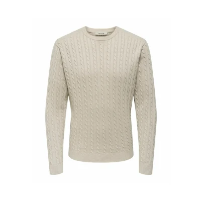 Afbeelding van Only &amp; Sons Trui, Heren, Maat: Large, Oatmeal