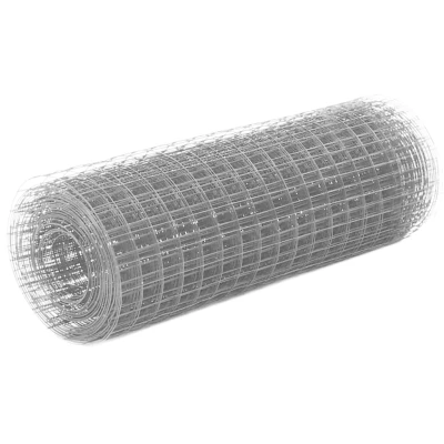 Afbeelding van Kippengaas 10x0,5 m staal met PVC coating grijs