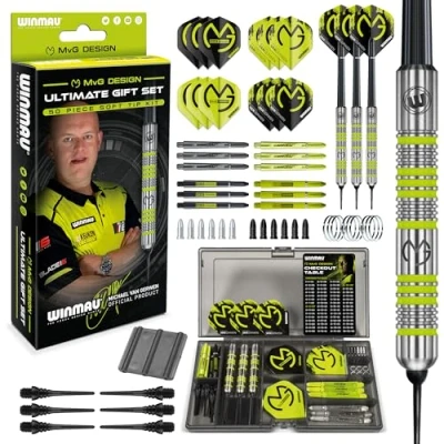 Afbeelding van WINMAU Michael van Gerwen MvG Softip Gift Set 50 delige dartset met 4 sets schachten, vluchten plus accessoires