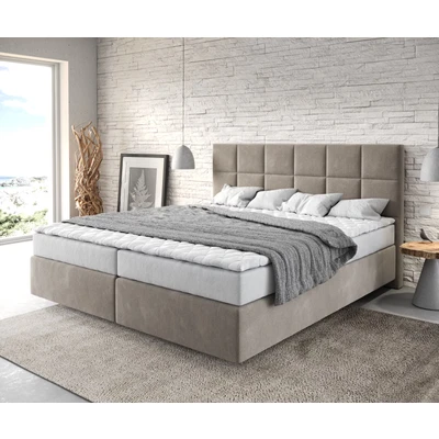 Afbeelding van Boxspringbed Dream Fine microvezel beige 180x200 met matras en topper