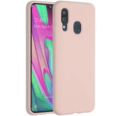 Afbeelding van Samsung Galaxy A40 Hoesje Siliconen en TPU (zacht) Accezz Softcase/Backcover Roze Telefoonhoesje