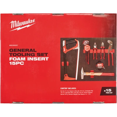 Afbeelding van Milwaukee Accessoires Foam inlay met diverse handtools (15 delig) 4932493257
