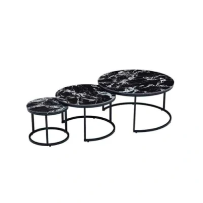 Afbeelding van Console Home ESPRIT Zwart Metaal Keramisch 80 x 1 cm