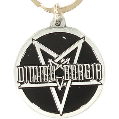 Afbeelding van Dimmu Borgir Pentagram Metalen Die Cast Relief Logo Sleutelhanger Zilver/Zwart