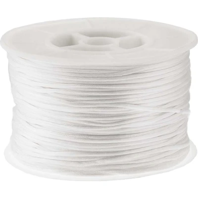 Afbeelding van Satijnkoord (1 mm) White (91 Meter)