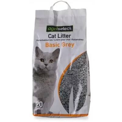 Afbeelding van Agriselect Basic Grey Kattenbakvulling 20 LTR