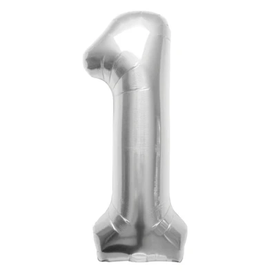Afbeelding van Ballon folie 1 zilver 86 cm