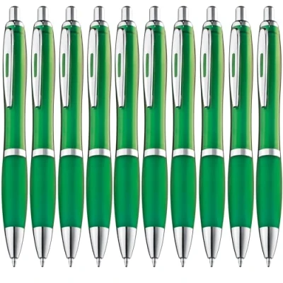 Afbeelding van ZENSCRIBE® Ergonomische balpen, 10 stuks, premium balpenset, hoogwaardig, antislip pen voor eenvoudig en zacht schrijven, blauwschrijvende groen