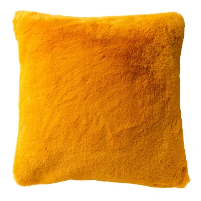 Afbeelding van Dutch Decor ZAYA Sierkussen 45x45 cm bontlook effen kleur Golden Glow geel