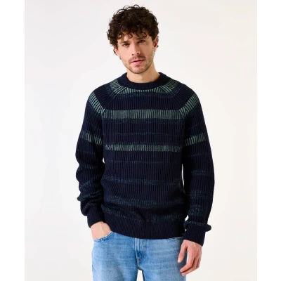 Afbeelding van Garcia Trui Gestreept Blauw/dessin M