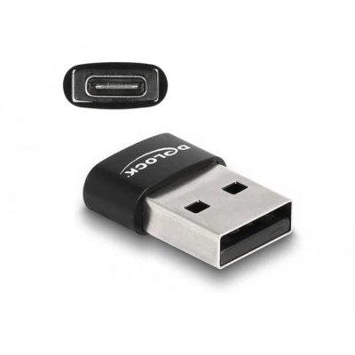 Afbeelding van Delock USB 2.0 Adapter Typ A Stecker zu Type C™ Buchse schwa
