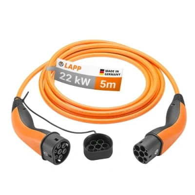 Afbeelding van Laadkabel type 2 LAPP 5 meter (22 kW, Oranje)