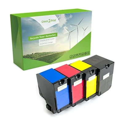 Afbeelding van Green2Print Toner set, 4 patronen 4x 3000 Pagina&#039;s compatibel met Lexmark 74C20C0, 74C20K0, 74C20M0, 74C20Y0 geschikt voor CX725DE, CX725DHE, CX725DTHE, CX725, CS720DE, CS720D