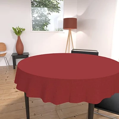 Afbeelding van Soleil d&#039;Ocre Sappe ronde antitaches 180 cm Alix rood