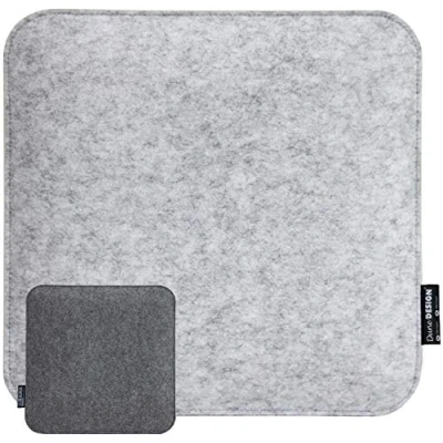 Afbeelding van 30mm vilten zitkussen vierkant 35x35cm stoelkussen stoelpad zacht 2 kleurig grijs