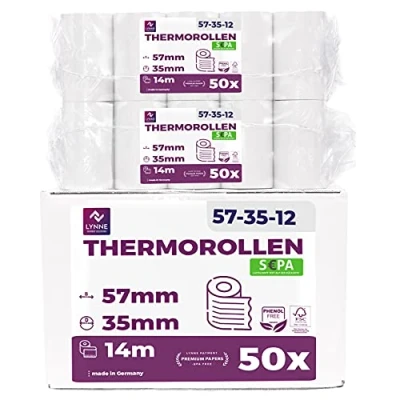 Afbeelding van thermische rollen 80 mm x m 12 papierspoel voor kassa met ticketprinter rol cm, BPA vrij (10)