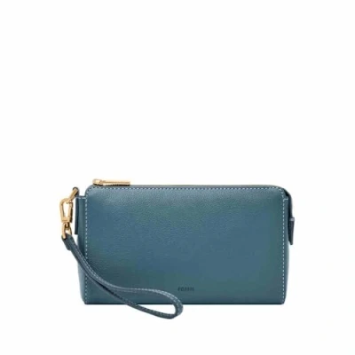 Afbeelding van Fossil Reisaccessoire reisportemonnee voor dames, blauw, Small