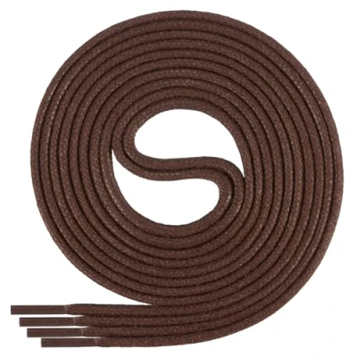 Afbeelding van Di Ficchiano SW 03 brown 75 gewaxte ronde veters, vetersluiting, diameter 2 4 mm, voor zakelijke schoenen, kostuumschoenen en leren schoenen