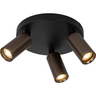 Afbeelding van Lucide RITMO Plafondspot Ø 18 cm 3xGU10 (MR11) Koffie