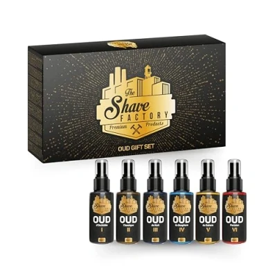 Afbeelding van The Shave Factory Luxe After Cologne Cadeausets Stijlvolle Geurverzorgingsopties Exclusieve Set van 6 Heerlijke Colognes 50ML (Set 3)