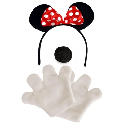 Afbeelding van PartyXplosion Verkleedset Minnie mouse Diadeem, neus &amp; handschoenen