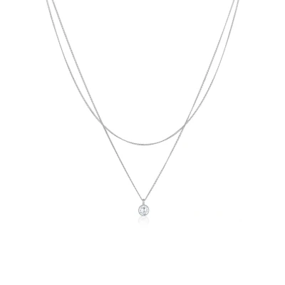 Afbeelding van Elli Layer LOOK Classic Ketting, Dames, Maat: 40, Silber