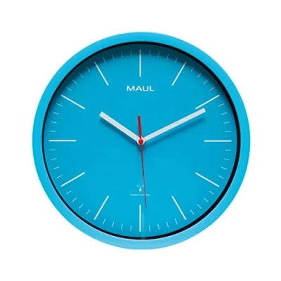 Afbeelding van MAULjump Wandklok 30RC incl. batterij licht blauw 1 stuk Ø 31 x 4.2 cm MAUL