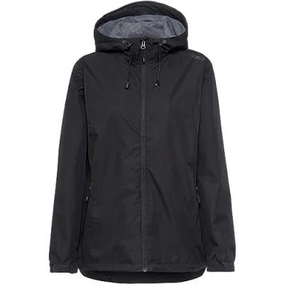 Afbeelding van CMP Woman Jacket FIX HOOD Regenjas, Dames, Maat: 48, Nero