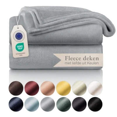 Afbeelding van Blumtal fleece deken hoogwaardige deken, zachte microvezeldeken als bankhoes, sprei, plaid of woonkamerdeken, 150 x 200 cm, Grijs