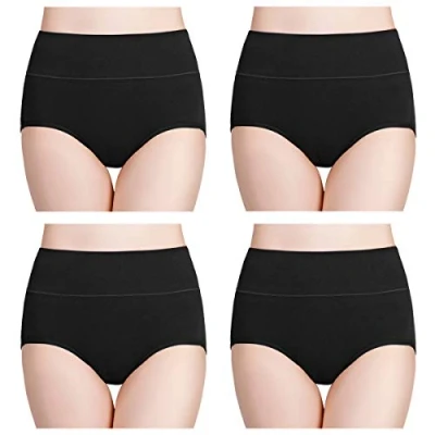 Afbeelding van Wirarpa Damesslip van katoen, hoge taille, damesondergoed, multipack 4XL