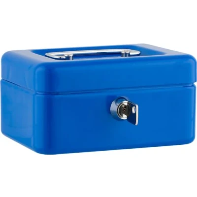 Afbeelding van NIEUW!! SAX geldcassette 15,2x11,5x8 cm, munteninzet, BLAUW