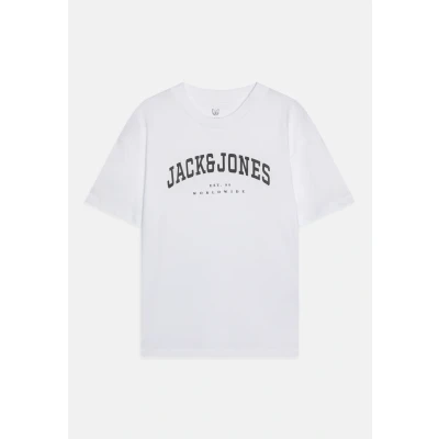 Afbeelding van Jack &amp; Jones Junior Jjecaleb Varsity NOOS Tshirt print voor kinderen, Maat: 140, White