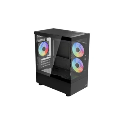Afbeelding van PC behuizing AEROCOOL Viewport Mini G V1 Tower M ATX Gehard glas F RGB Zwart