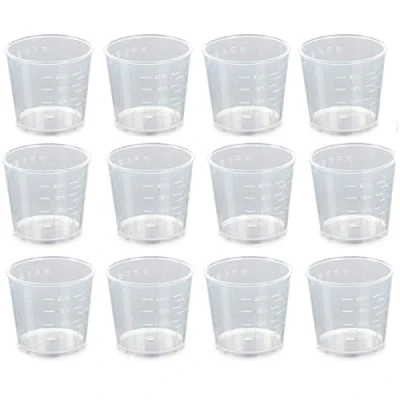 Afbeelding van 50 STKS 20 ml Plastic Mengbeker Maatbekers, Meten Kannen Transparante Herbruikbare voor het Mengen van Hars Verf Vlek Epoxy