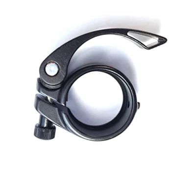 Afbeelding van Fiets zadelklem aluminium met snelspanner 38,1 mm zwart nieuw (zwart)
