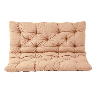 Afbeelding van Ambientehome 120 x 98 8 cm Hanko 2 zits tuinbank met gewatteerd laag rugkussen van katoen abrikoos