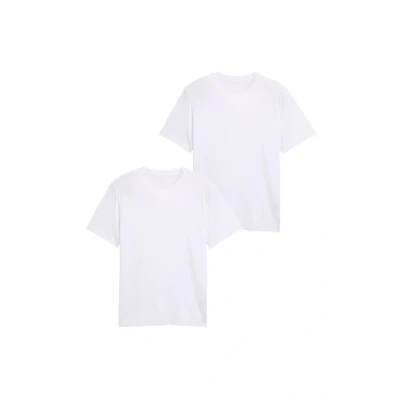Afbeelding van TOM Tailor AUS IM 2ERPACK Tshirt basic, Heren, Maat: Small, White