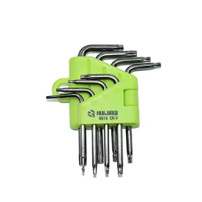 Afbeelding van CLABMROEC 9 delige Mini Torx Hex Sleutel Set, Kleine Maat Star Wrech T5 T6 T7 T8 T9 T10 T15 T20