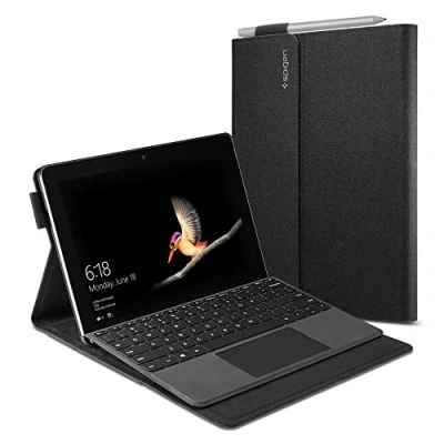 Afbeelding van Spigen Stand Folio Case Ontworpen voor Microsoft Surface Go 4 (2023) / 3 (2021) 2 (2020) (2018) Zwart