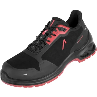 Afbeelding van ACE Constructor S3 Werkschoenen Lichtgewicht, anti slip &amp; waterbestendig Veiligheidsschoenen voor dames heren Zwart/Rood 45