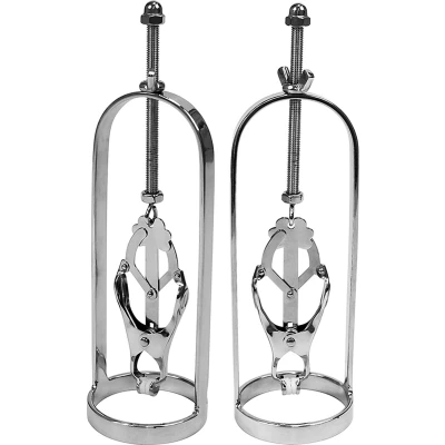 Afbeelding van Rimba Bondage Play Tepelklemmen Tepel Stretchers Met Japanse Clover Klemmen