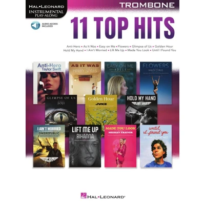 Afbeelding van 11 Top Hits for Trombone Instrumental Play Along Book/Online Audio
