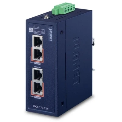Afbeelding van PLANET IPOE 270 12V netwerk switch Power over Ethernet (PoE) Blauw