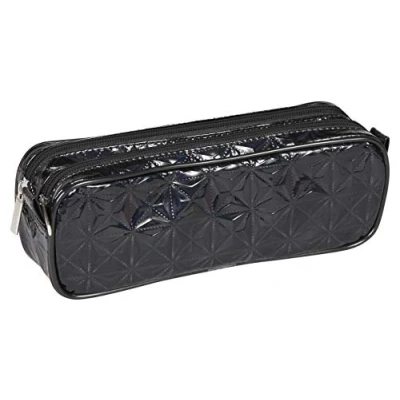 Afbeelding van Clairefontaine 420030C een rechthoekig etui Holograhique 2 vakken van polypropyleen, 22 x 8 10 cm, zwart